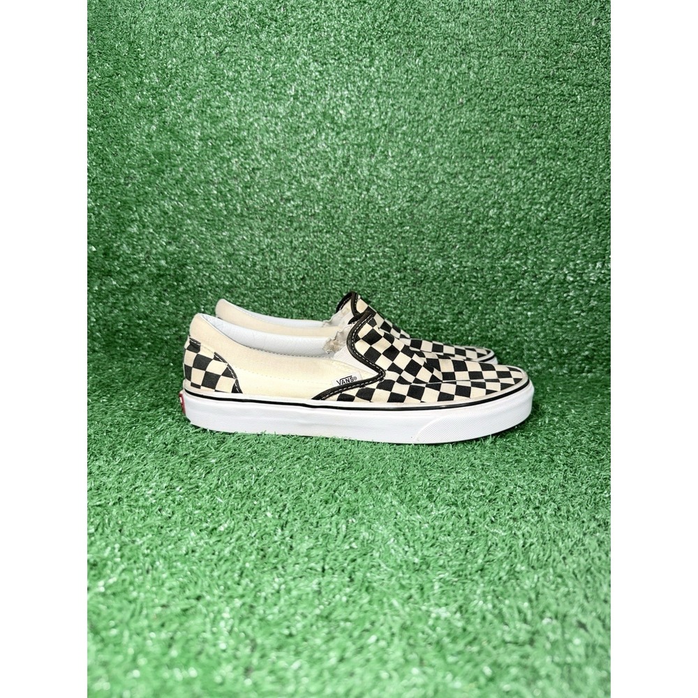 VANS Classic Slip-On Women Size 9 Black White Checkerboard Sneakers Skate Shoe